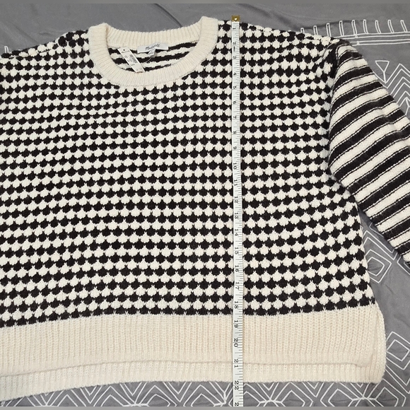 Madewell Mixed Stripe Pullover Sweater Size Large - Picture 3 of 6